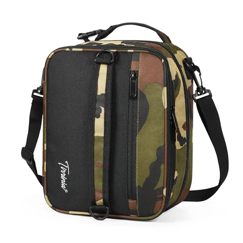 Tirrinia Expandable Insulated Lunch Bag for Men Women – Leakproof Reusable Cooler LunchBox for Kids & Adults with Shoulder Strap, Perfect for Work, School, Office, Travel,Camo - color: Camouflage