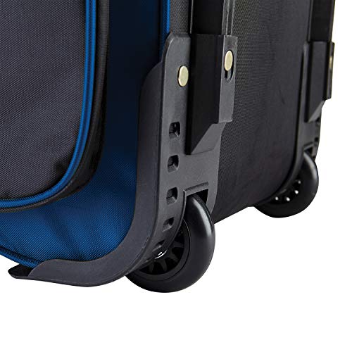 Travelers Club Xpedition 30 Inch Multi-Pocket Upright Rolling Duffel Bag - color: Neon Blue