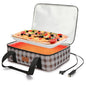 Food Warmer Electric Casserole Carrier - Lunch Bag for Adults for Car Truck, 12V/24V/110V, Thermos for hot Food for Potluck Cookouts Parties Picnic,Lasagna Lugger,Fits 9"x13" Baking Pan - size: Brown