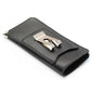 Orsus Soft Glasses Case with Belt Clip & Card Pocket, PU Leather Eyeglass Sunglasses Case Pouch Felt Lining - color: Black