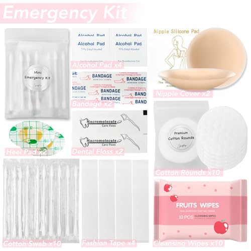 Women's Emergency Kit for Weddings 29 Essential Items for Brides Daily Use All in One Travel Kit Personal Care Survival Set for Team Bride - style: Queen Beige
