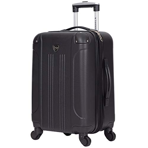 Travelers Club Chicago Hardside Expandable Spinner Luggage, Black, 3 Piece Set - color: Black, size: 3 Piece Set