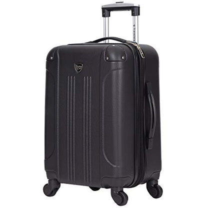 Travelers Club Chicago Hardside Expandable Spinner Luggage, Black, 3 Piece Set - color: Black, size: 3 Piece Set