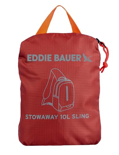 Eddie Bauer Stowaway Packable Sling Bag | Travel | Outdoor | Lightweight | Compact | Ripstop Nylon, Maroon-10L - color: Maroon