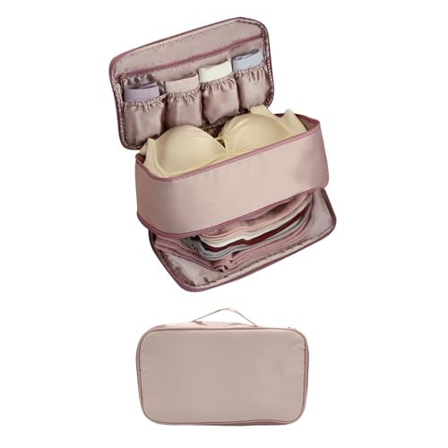 Travel Underwear Lingerie Bra Socks Bag Organizer Storage Pouch Portable Luggage Multiple Layers Pack Cube Toiletry Bag,Pink4# - color: Pink 4#