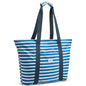 G4Free Beach Bag, Waterproof Beach Bags for Women, Personalized Strap Tote Bag for Women Birthday Gifts - color: Deep Blue Stripe