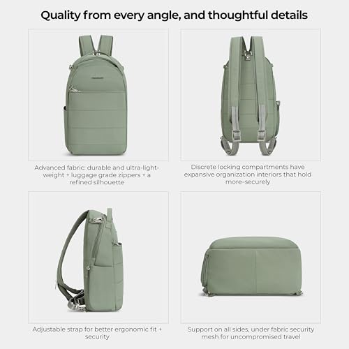 Travelon Anti-Theft Roam Convertible Backpack Sling - color: Moss