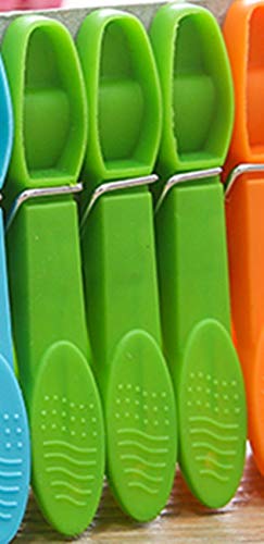 Sturdy Clothesline Pins For Drying Clothes Large Plastic Clothespins Hanger Clips Pegs Laundry Clamps 24 Pack Green - color: Green