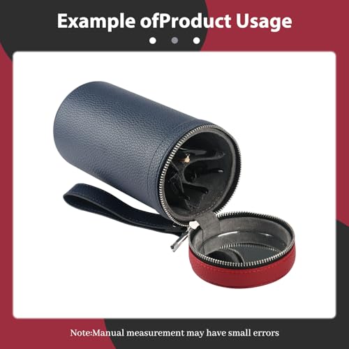 3 slots eyeglass case Leather sunglasses storage box, suitable for both men and women, Glasses Storage Holder Box - color: Blue / Red