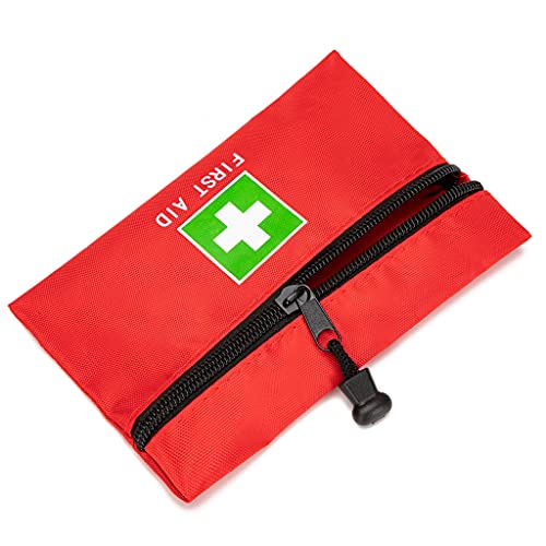 Red Emergency Bag First Aid Bag Small Empty Travel Rescue Bag Pouch First Responder Storage Medicine Pocket Bag for Car Home Office Kitchen (8.3x5.5" 12pcs green print) - style: 8.3x5.5inch 12pcs Green Print
