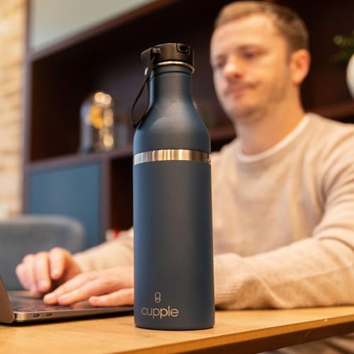Tumbler, Stainless Steel 2-in-1 Travel Coffee Mug & Water Bottle, Leak Proof Insulated Cup for Hot & Cold Drinks, BPA Free, Fits Most Cup Holders (Midnight Blue) - color: Midnight Blue