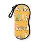 Sunglasses Soft Case with Carabiner Ultra Light Neoprene Zipper Glasses Case - color: Yellow Cactus