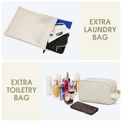 For Spirit Airlines Personal Item Bag Underseat Carry On Bag with Wet Pocket & Shoe Compartment & USB Charging Port - color: Beige