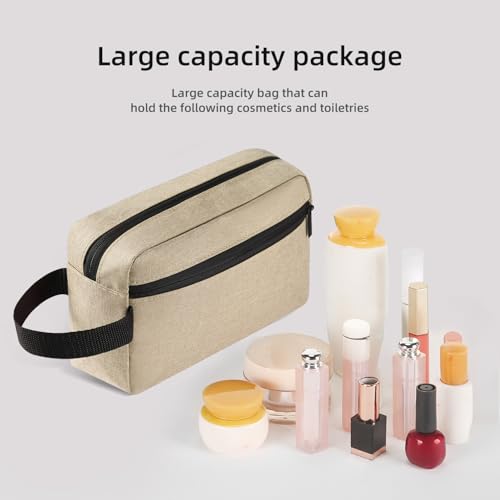 Icramsy Travel Toiletry bag Toiletry bag for women men Hanging Cosmetic bag Travel accessories for Women Men (Khaki) - color: Khaki