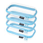 YQBRAO 4-Pack Clear Hard Shell Zipper Case, 1.2mm Ultra-Thick Diaper Bag Organizer Pouches, Rigid Self-Standing Travel Makeup Bags with YKK Zippers, TSA Approved, Blue - color: Blue, size: 4 Pack(S)