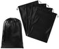 PALTERWEAR Tech-Weave PU-Coated Drawstring Bags (Set of 5) Water-Resistant, Directional-Stretch Travel Organizers for Gym, Shoes, Toiletries, Tech Gear - Durable, Wipe-Clean (Black 3D, 10 x 15 Inch) - size: 10 x 15 Inch