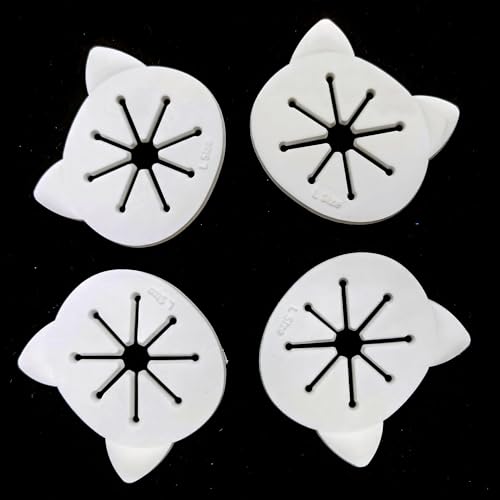 Cooplay 20PCS Sock Rings, Clips, Holders Locks Washing Sorters Laundry Storage Organization for Washing and Dryer Machine, Soft Rubber Keepers, Black Mouse/Bear and White Cat Pattern