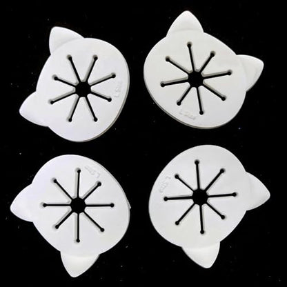 Cooplay 20PCS Sock Rings, Clips, Holders Locks Washing Sorters Laundry Storage Organization for Washing and Dryer Machine, Soft Rubber Keepers, Black Mouse/Bear and White Cat Pattern