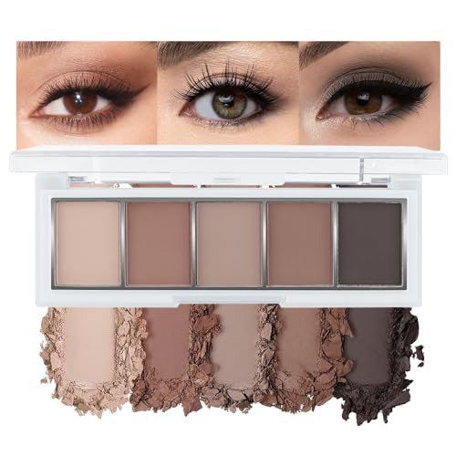 Matte Eyeshadow Palette, Cool Taupe Grey Brown Eye Shadow, Ash Brown Charcoal Eyeshadow, Soft Blendable Smokey Makeup, Long Lasting Waterproof Eyeshadow for Daily Office Smokey Look, Sombra de Ojos 06 - color: B06