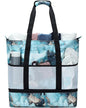 JIANYA Beach Bag Women Waterproof Sandproof Beach Tote Bags with Cooler Top Zipper Large Totes for Pool Travel Daily - color: Marble Blue