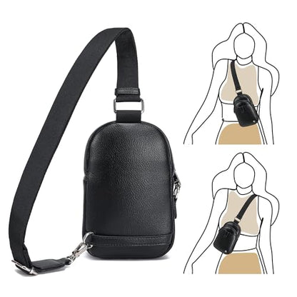 INICAT Anti Theft Crossbody Bags for Women Travel Small Sling Bag Fanny Packs Cross Body Purses Everyday - color: Black Antitheft, size: Small
