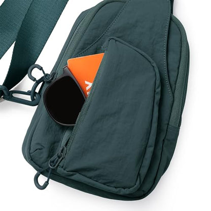 ODODOS Sling Bag with Adjustable Straps Crossbody Chest Bag Lightweight Backpack for Casual Traveling Hiking - color: Sea Moss