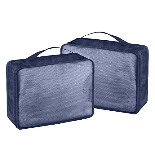 Packing Cubes Set, 2 Pcs Packing Organizers Set for Suitcases (Navy blue) - color: Navy blue