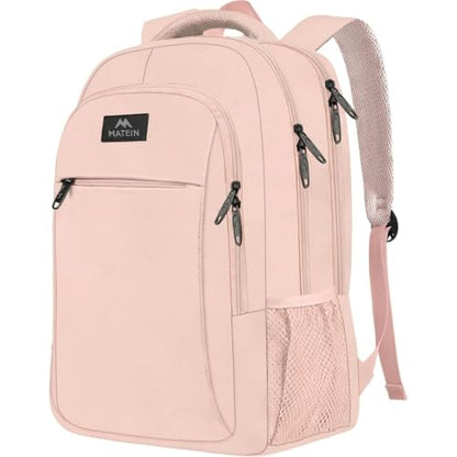 MATEIN 15.6 inch Laptop Backpack, Cute Slim Computer Travel Backpack, Carry On Casual Daypack Bag Gifts for Women Teacher Nurse, Pink - color: Pink, size: 15.6 Inch