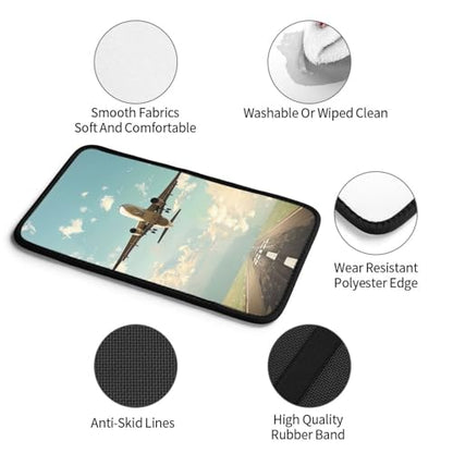 Airplane Printed Auto Center Console Cover, Universal Waterproof Car Armrest Box Pad, Car Interior Accessories,Car Armrest Seat Box Cover Protector for Most Vehicle SUV Truck Car