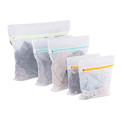 Mamlyn Mesh Laundry Bag for Delicates, Wash Bag for Underwear and Lingerie, Makeup Organizer Bag (1 Large, 2 Medium, 2 Small) - size: 1 Large, 2 Medium, 2 Small