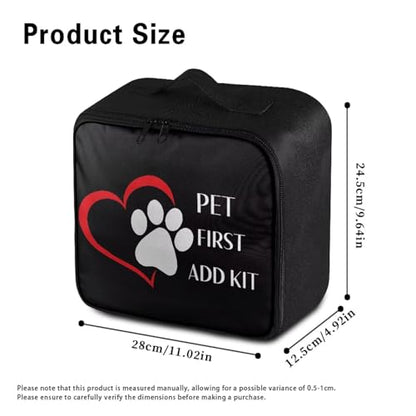 First Aid Kit Bag Pet Paw Hearts Print Empty Medic Bag for Pet Friendly Households and Outdoor Adventures Featuring Wear Resistant Material Breathable Construction Easy Access - color: Pet Paw Hearts