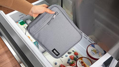 PackIt(R) Freezable Classic Lunch Box, Gray Fog, Built with EcoFreeze(R) Technology, Collapsible, Reusable, Zip Closure With Front Pocket and Buckle Handle, For Work Lunches and Fresh Lunch On the Go - color: Gray Fog
