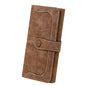 Women's Vegan Leather 17 Card Slots Card Holder Long Big Bifold Wallet - color: Coffee
