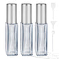 Perfume Travel Refillable Atomizer, 3 Pack 10ml Leak Proof Refillable Perfume Bottle for Air Travel, Purse and Business Trips, Glass Atomizer Sprayer for Cologne with Funnel & Pipette - color: Light Gray