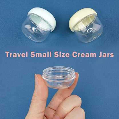 Cosywell Travel Jars for Creams 9PCS Travel Size Containers for Toiletries Cream Jars Refillable Leak-proof Travel Accessories with Lid for Lotion Cosmetic Makeup Body Cream (Plastic-6 & Silicone-3) - style: E-9 Pieces Plastic-6 & Silicone-3