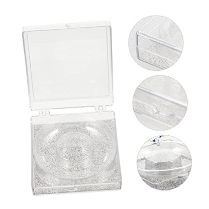 WOONEKY 6pcs Transparent False Eyelash Storage Box Compact Organizer for Packing and Travel Beauty Salons and Personal Use