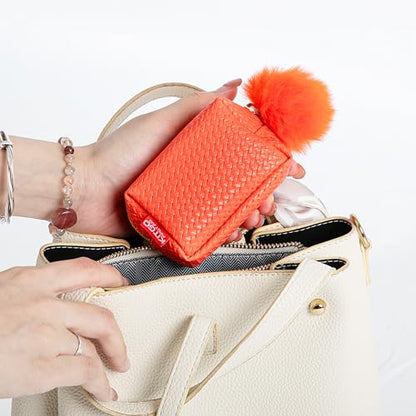 Kitgo Mini First Aid Emergency Clutch Kit -Mother Day Gift Compact Safety Pouch Party Bag with 27 Essential Items for Girl Lady Mother Wife Nurse for Girl Lady Mother Wife Nurse - color: Cranberry Orange