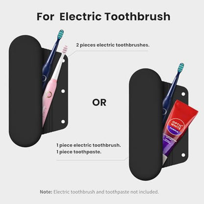 Silicone Electric Toothbrush Travel Case, Manual Toothbrush Travel Cover for Men and Women,Toothbrush Holder for Travel,Gym and More, Fits Most Manual and Electric Toothbrushes - Black - color: Black