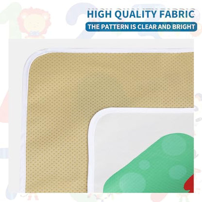 High Chair Splash pad, 51" 51 Non-Slip Waterproof Multi-Purpose Splash pad, Washable Splash pad for high Chair Floor Protection Table Cloth Portable Early Education Picnic Play mat (2) - color: Figure