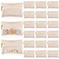 Uiifan Travel Jewelry Organizer Flannel Jewelry Bags Portable Jewelry Pouch with Zipper Pockets for Women Girl Gift - color: Beige and Clear