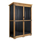 Outdoor Storage Cabinet Waterproof with Shelves, Outdoor Storage Shed Garage Cabinet Weatherproof, Wood & Metal Outside Patio Backyard Garden Pool Storage Tool Organizer - size: 46"L x 18"W x 68"H