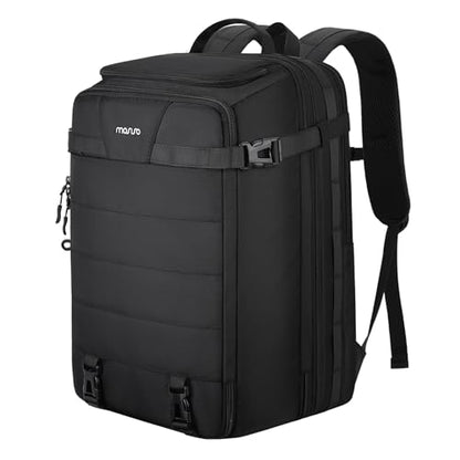 MOSISO 40L Travel Backpack for Women Men, 17-17.3 inch Expandable Extra Large Laptop Backpack Flight Approved Anti-theft, TSA Computer Daypack Bag with USB Port for Weekender Business Hiking, Black