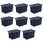 Sterilite 8-Pack Storage Bins with Lids, Heavy Duty Totes, Tuff1, 30 Gallon, Dark Indigo - color: Dark Indigo, size: 30 Gallon (8 Pack)