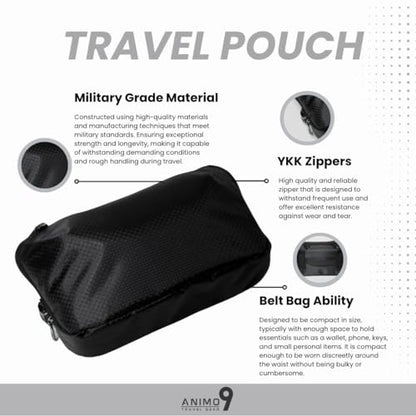 Cable Organizer – Sleek & Weatherproof Back Tech Pouch for Cords, Chargers, and Electronic accessories.