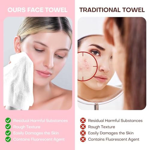 Compressed Towel Tablets 100 Count Disposable Face Towel Individually Wrapped 9×7.5 Inch Portable Washcloths Compact Cloths for Travel Essentials Camping Hotel Makeup Removal Cleaning (Pink) - color: Pink, size: 100 Count (Pack of 1)