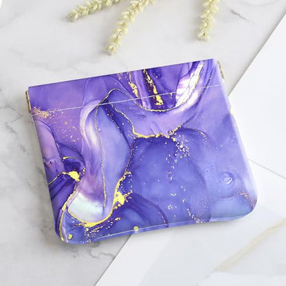 2Pcs PU Leather Small Squeeze Coin Purse Pouch Mini coin Bag Unique And Cute Wallet Cosmetic Bags Change Bag For Women Girls Men Marble Texture Pattern - color: Marble Texture Pattern