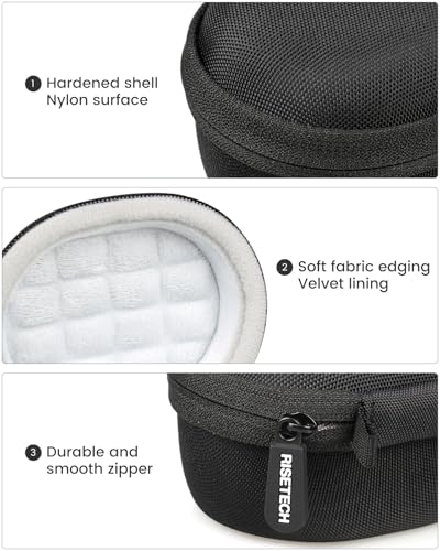 Watch Travel Case for Men Portable Single Watch Storage Box for Wristwatches and Smart Watches up to 50mm - Black