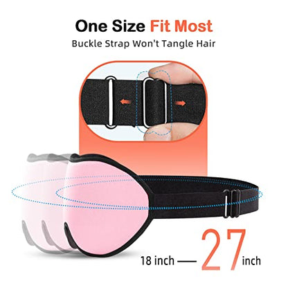 INNELO Sleep Mask for Side Sleeper, Eye Mask Sleeping Women Men, 100% Light Blocking 3D Contoured Cup Sleeping Mask Soft No Eye Pressure Cover Blindfold Night Shade for Travel Nap Yoga, Pink - color: Pink
