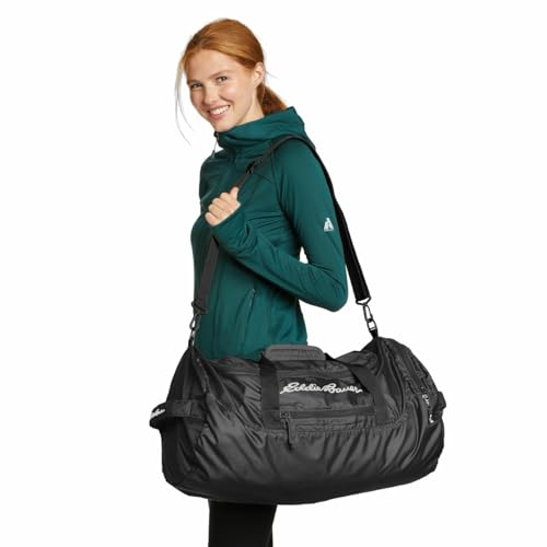 Eddie Bauer Stowaway Packable Duffel Bag | Travel | Foldable | Lightweight | Durable | Ripstop Polyester - color: Deep Sea