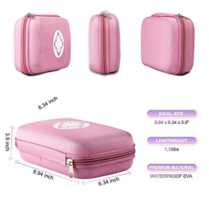 Small-Waterproof Car First-Aid Kit Emergency-Kit - Pink 273Piece Camping Equipment for Camping Hiking Home Travel YIDERBO - style: Pink-273Pcs
